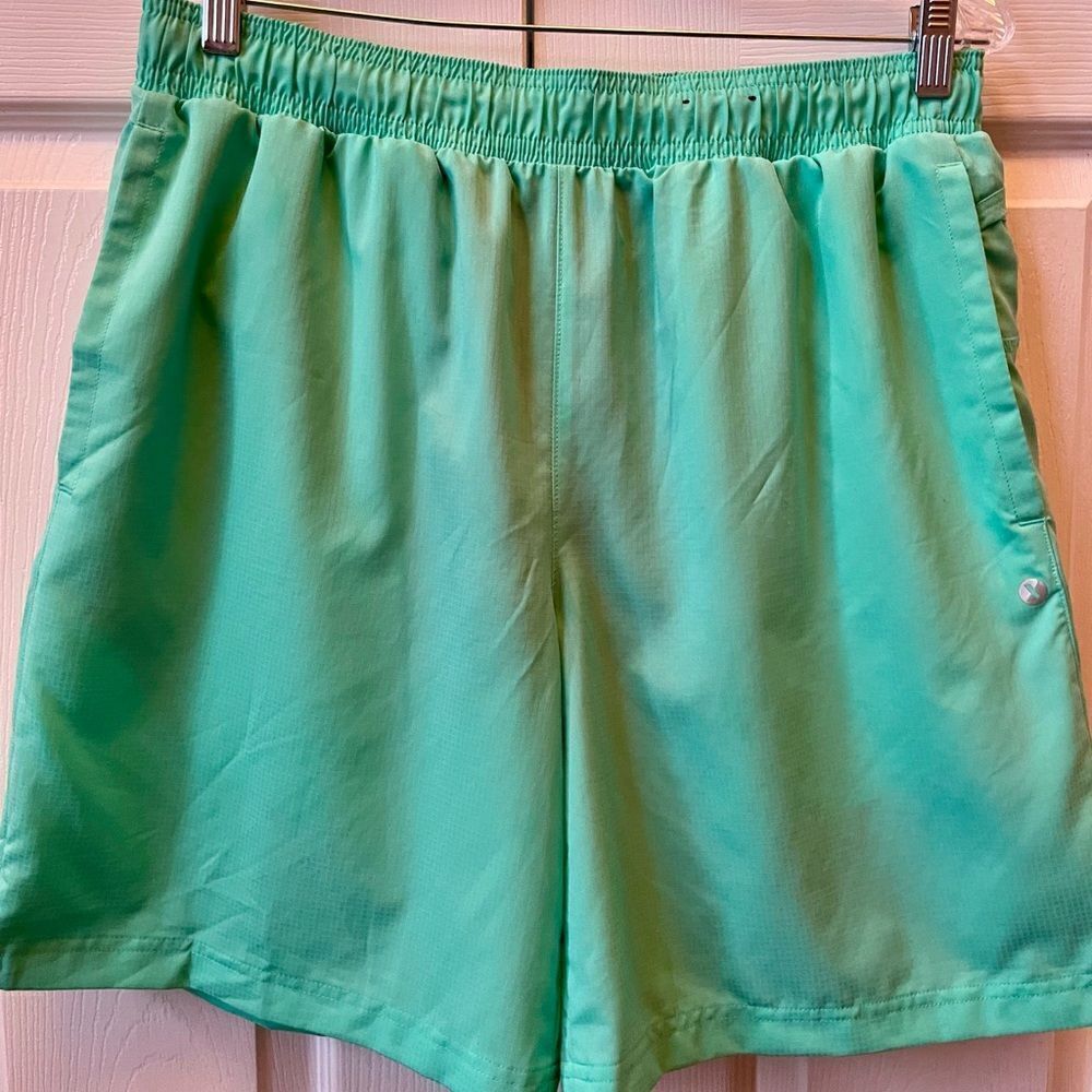 TEAL MENS BATHING SUIT 8” QUICK DRY NWOT